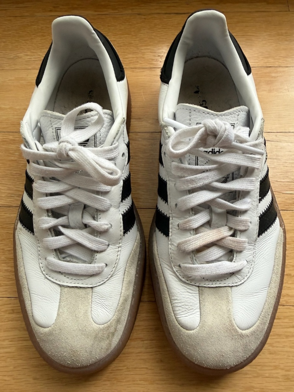 Adidas Sambae Athletic Shoe - White/Core Black/Gold Metallic